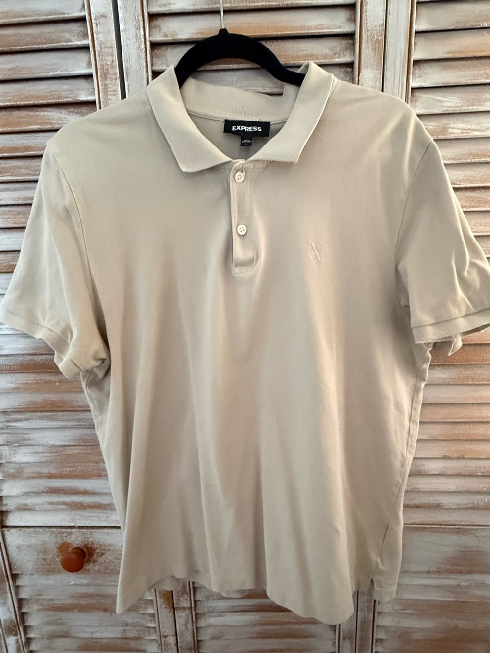 Express Men’s Light Beige Polo Shirt
